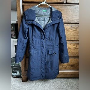 United Colors of Benetton Women's Winter Water Resistant Down Coat Navy